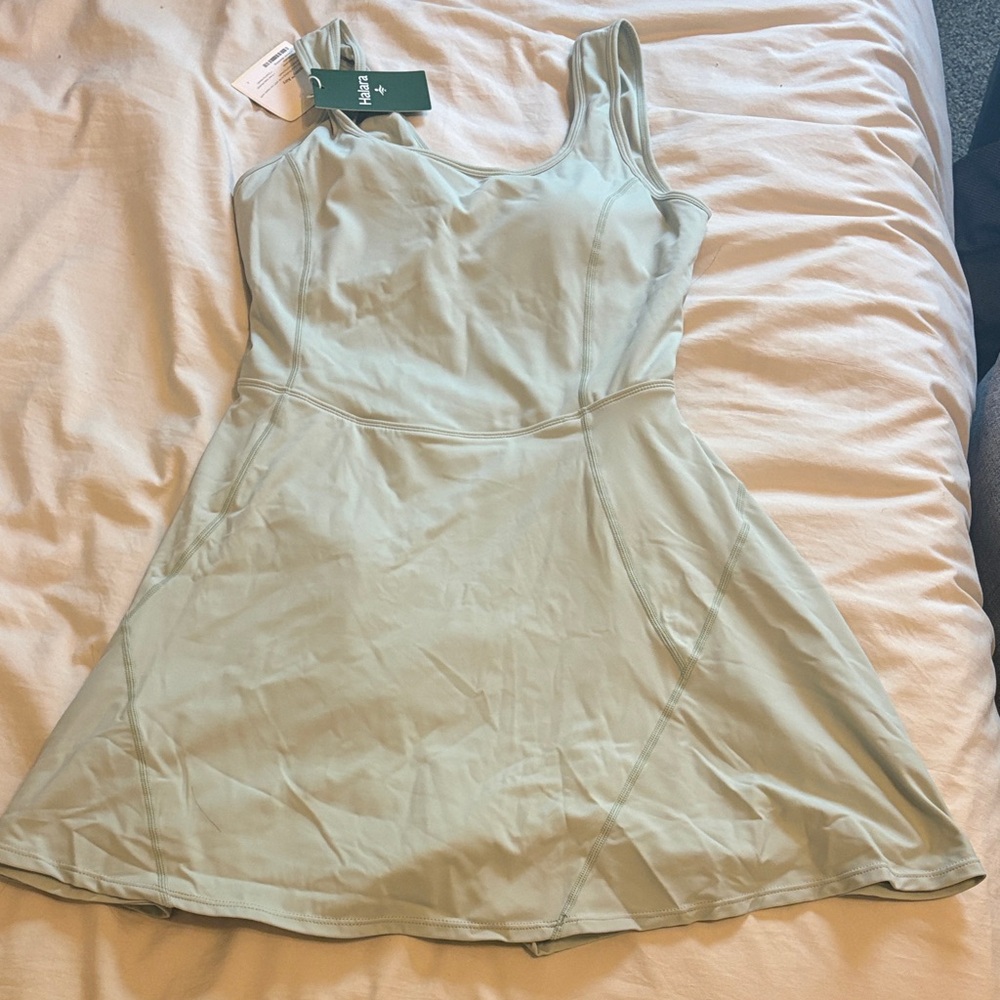 HALARA Mint Green Mini Dress softly zero airy
